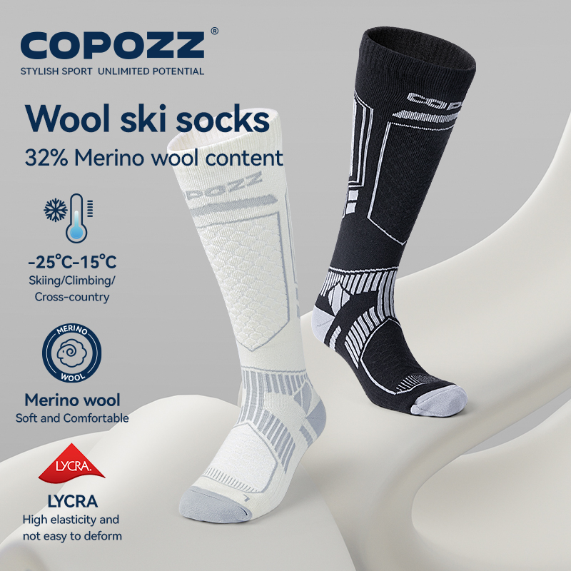 Wool Hiking Sock - COPOZZ New Winter Ski Socks Men