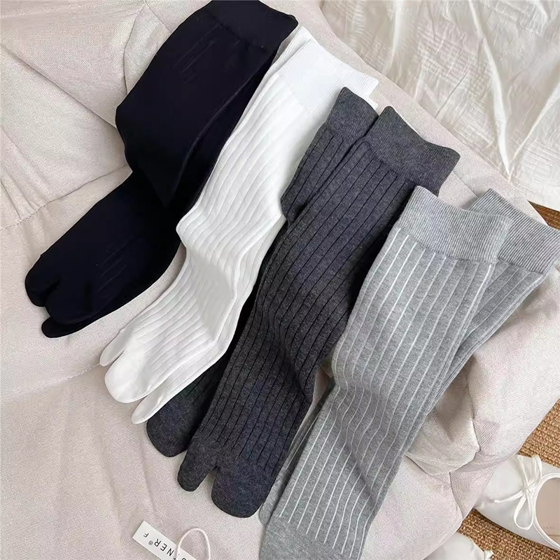 Toe Sock Split - Lolita Cotton Two-Toed Thigh High Socks