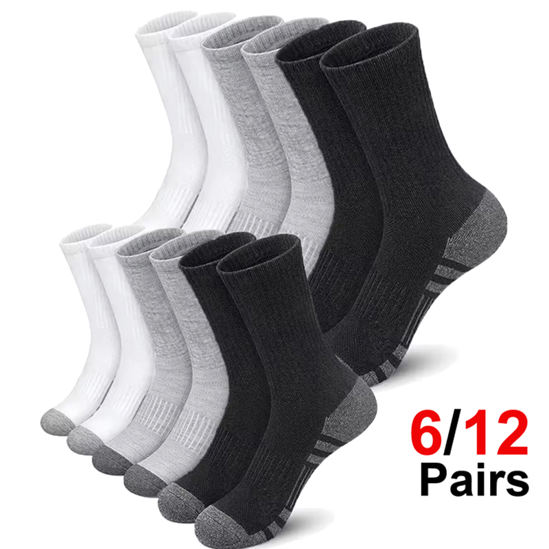 Men's 6 Pairs Pack High Perfor - Cotton Crew Sock Pack ulasan dan harga