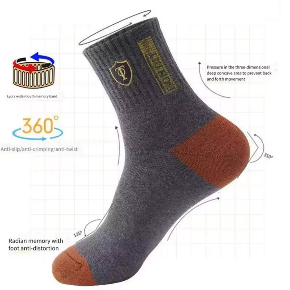 Men's 5/10-Pack Premium Therma - Cotton Crew Sock Pack ulasan dan harga