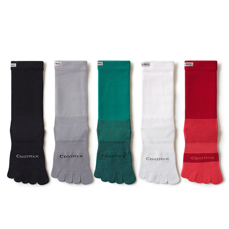 1/5 Pairs Men's High Crew Five - Toe Sock Split ulasan dan harga