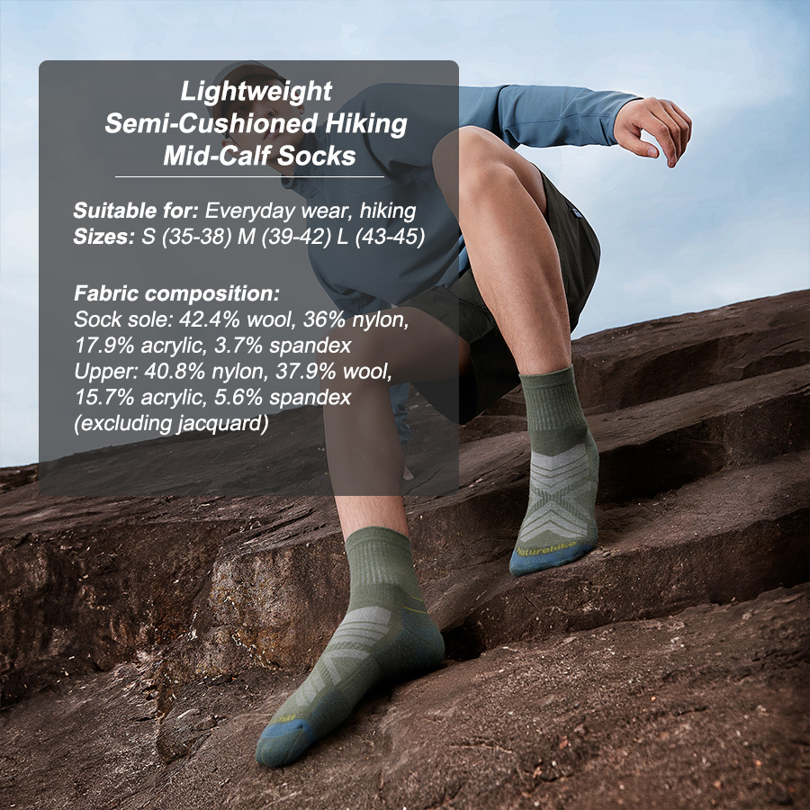 Naturehike Sport Socks Man Soc - Wool Hiking Sock ulasan dan harga