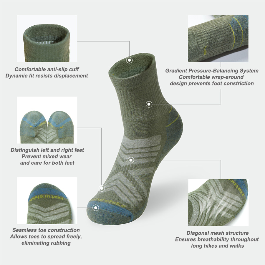 Naturehike Sport Socks Man Soc - Wool Hiking Sock ulasan dan harga