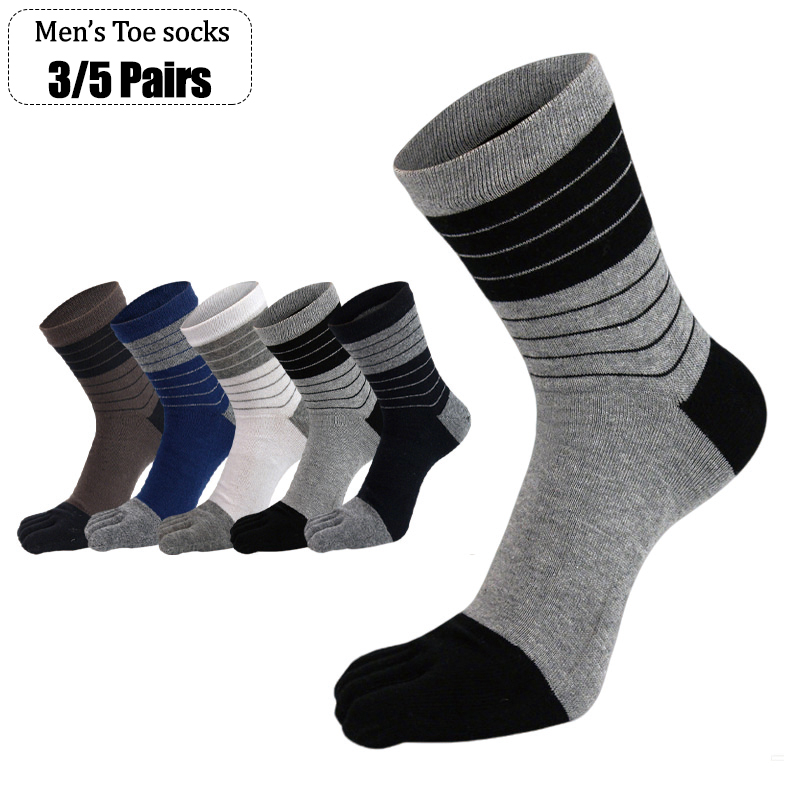 3/5 Pairs Men Five Toe Crew So - Toe Sock Split ulasan dan harga