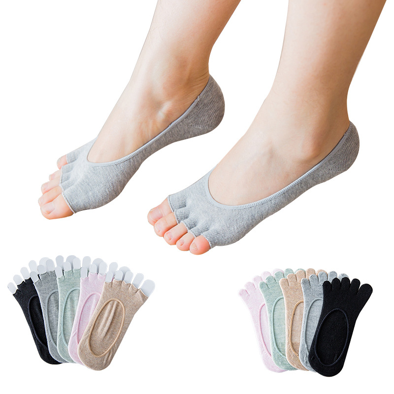 Ladies Open Toe Invisible Five - Invisibility Sock Loafer ulasan dan harga
