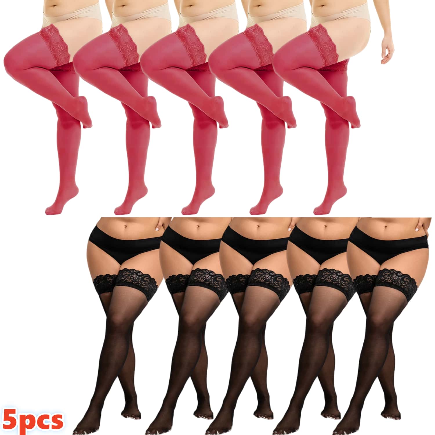 Woman Plus Size Lace Thigh Hig - Thigh High Sock Stay Up ulasan dan harga