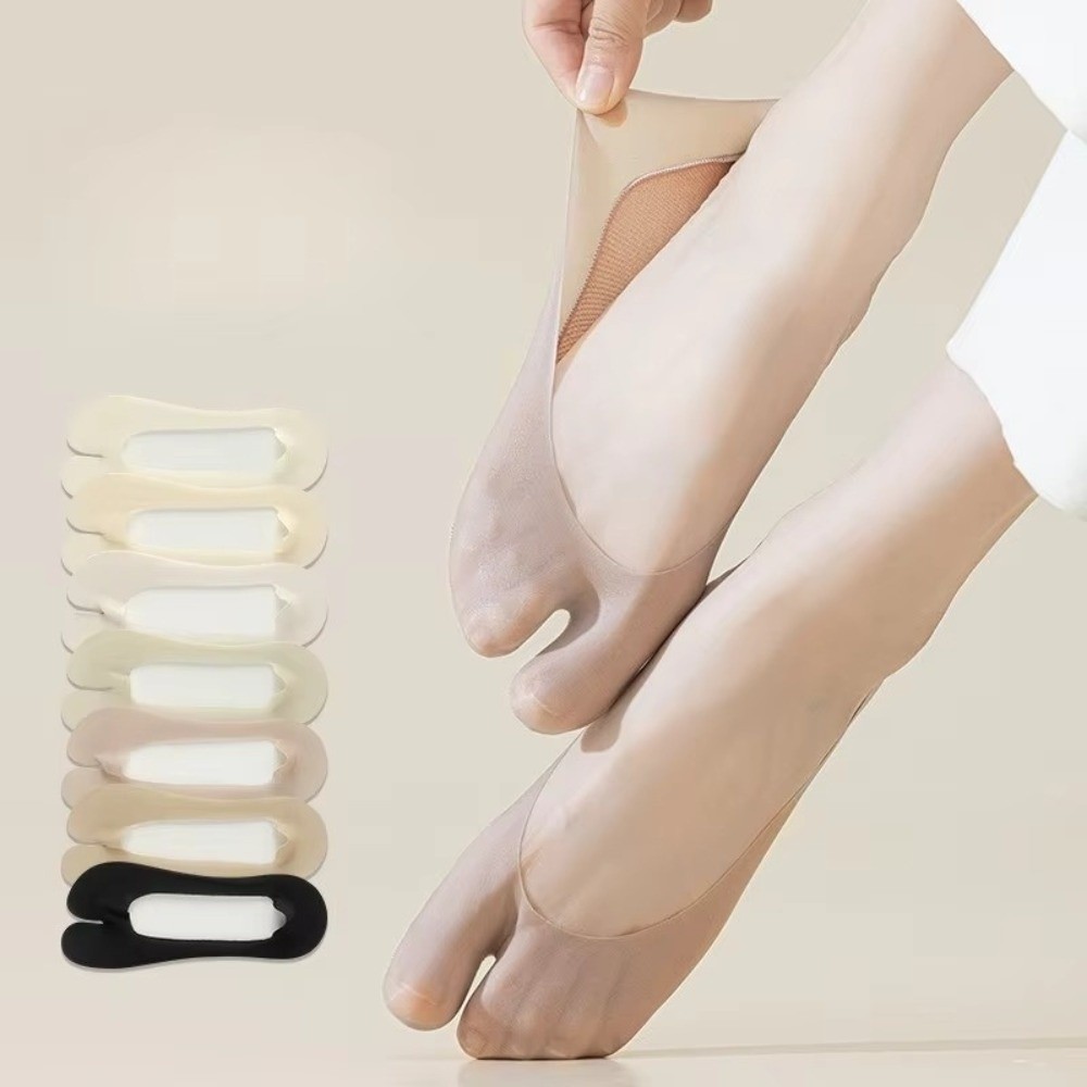 Summer Ice Silk Anti-slip Spli - Toe Sock Split ulasan dan harga