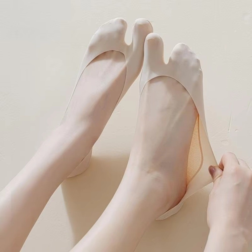 Summer Ice Silk Anti-slip Spli - Toe Sock Split ulasan dan harga