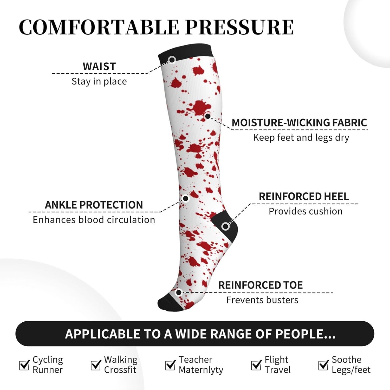 Compression Socks Calf Knee Hi - Knee High Sock Women ulasan dan harga