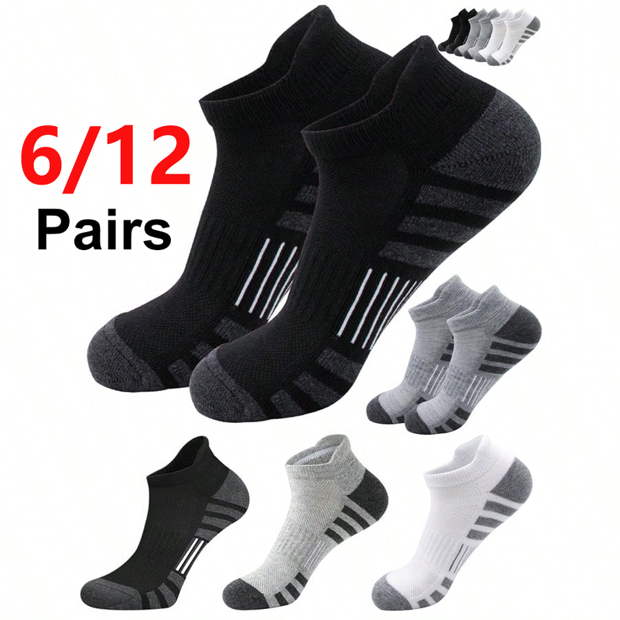 6/24 Pairs Cushioned Breathabl - Athletic Sock Cushion ulasan dan harga