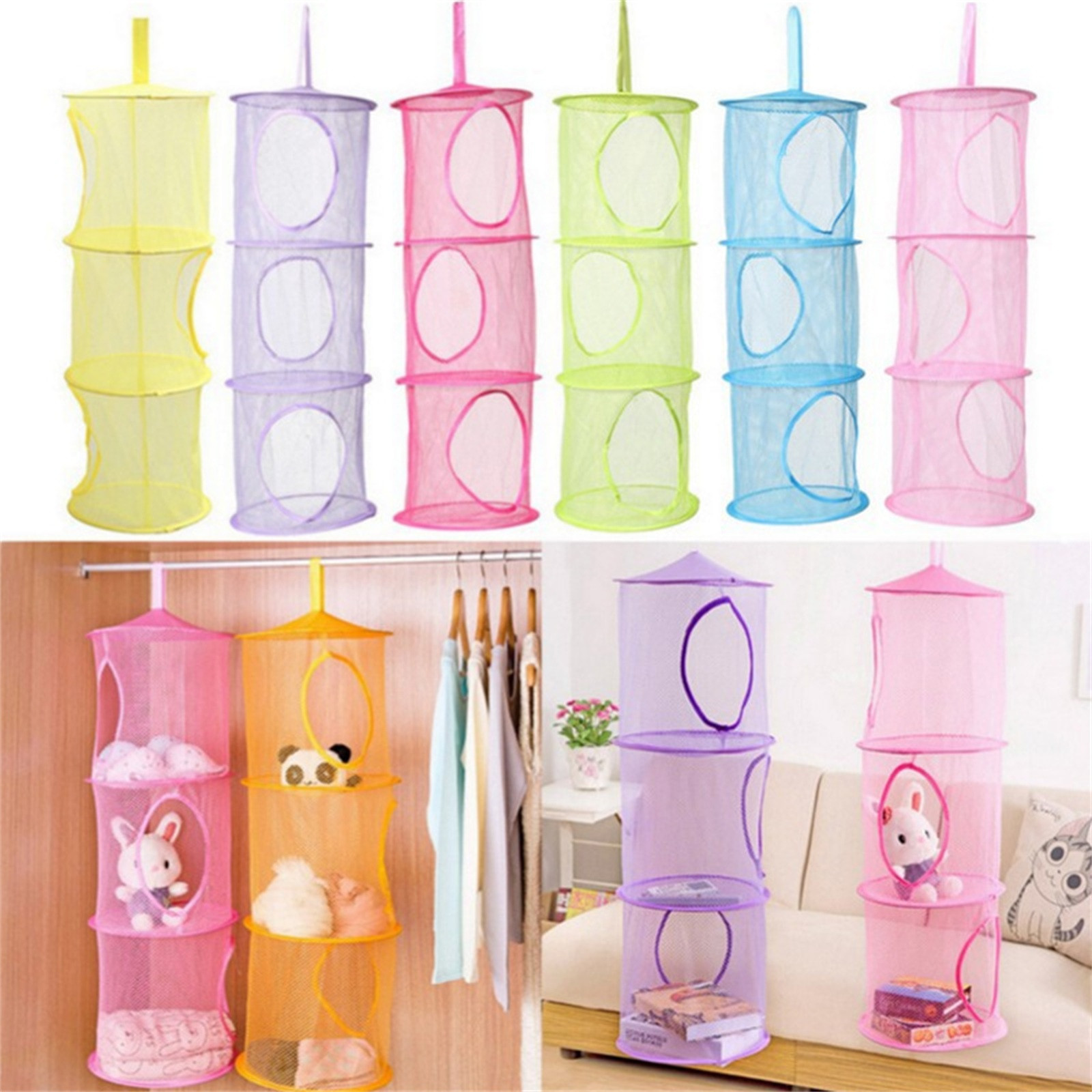 Hanging Mesh Stuffed Animal St - Sock Organizer Tray ulasan dan harga