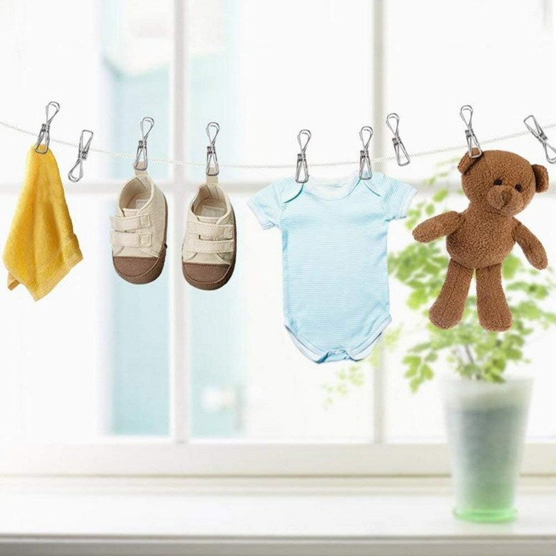 10/50PCS Stainless Steel Clips - Sock Organizer Tray ulasan dan harga