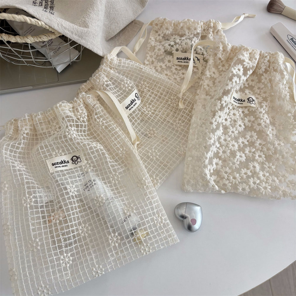 Lace Embroidered Daisy Mesh Dr - Sock Organizer Tray ulasan dan harga