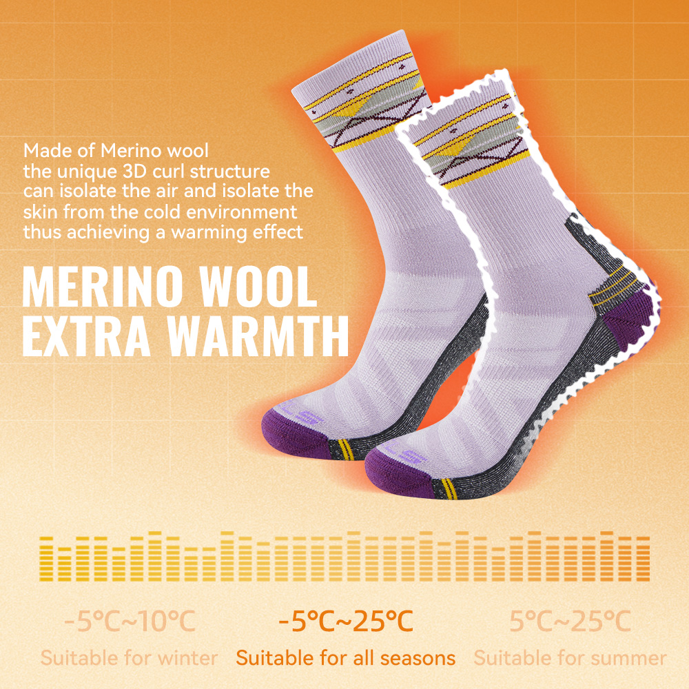 WRELS 1/2/3 Pairs Merino Wool  - Wool Hiking Sock ulasan dan harga