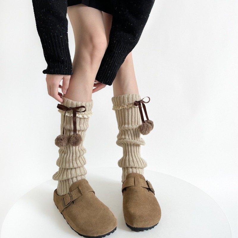 Camel Knit Leg Warmers with Fu - Boot Sock Slouchy ulasan dan harga