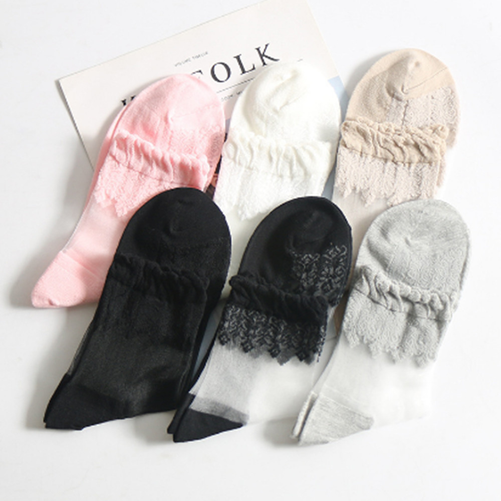 Woman Lace short sock thin soc - Invisibility Sock Loafer ulasan dan harga