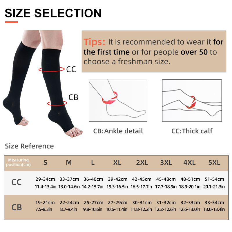 S-5XL 2pcs/Pair Medical Compre - Compression Sock Medical ulasan dan harga
